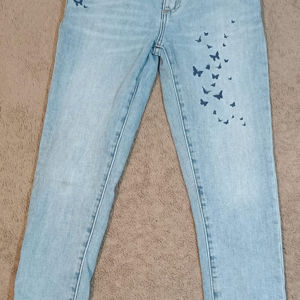Peek & Justice/Jeans Bundle/Girls 10/Light Wash Jeggings 2Pc Lot - Picture 5 of 11
